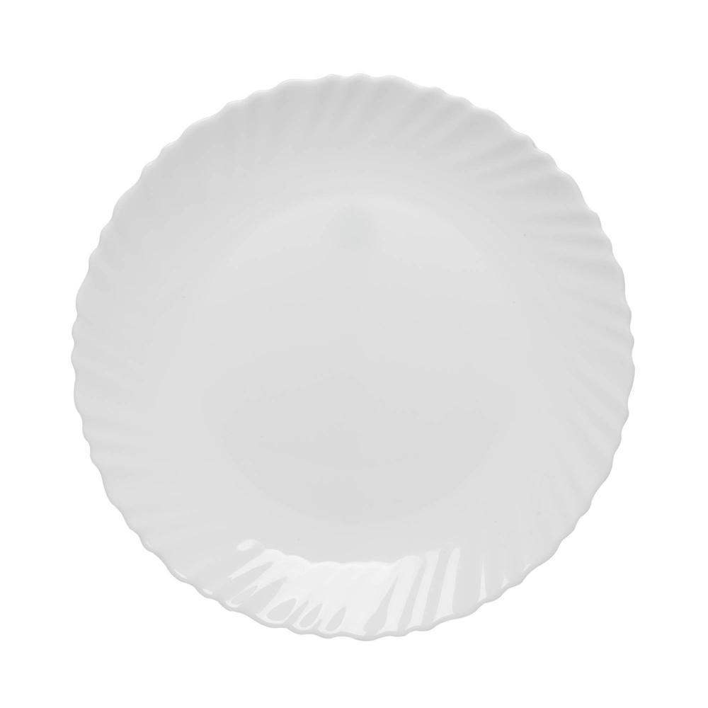 Prato para Sobremesa Lyor Nevada 19cm Branco Vidro Opalino