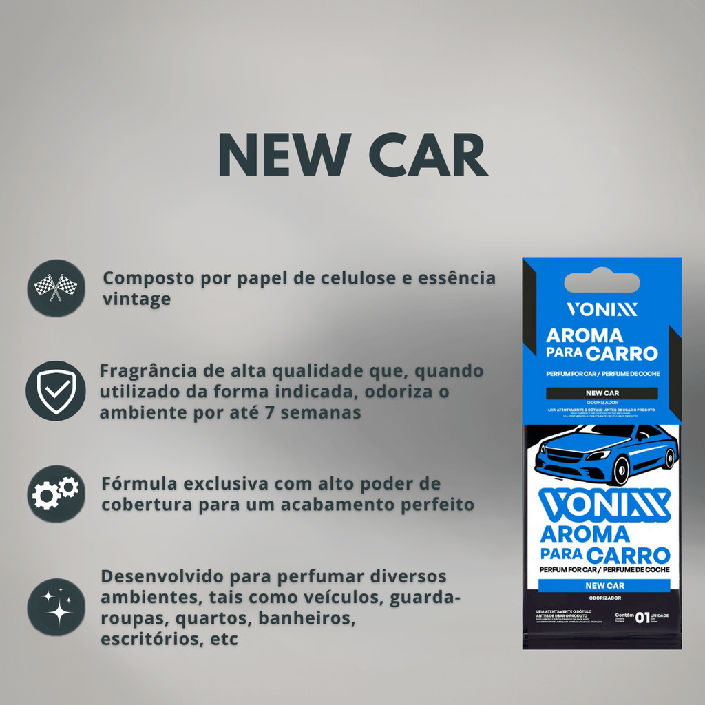 Vonixx Odorizador Aroma New Car Fragrância Equilibrada