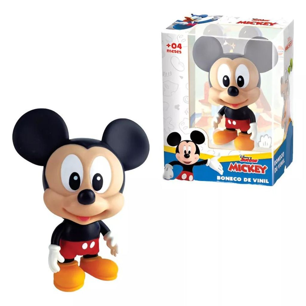 Boneco Vinil Disney Junior Turma Do Mickey 12Cm 3293 Líder em Oferta na Shopee