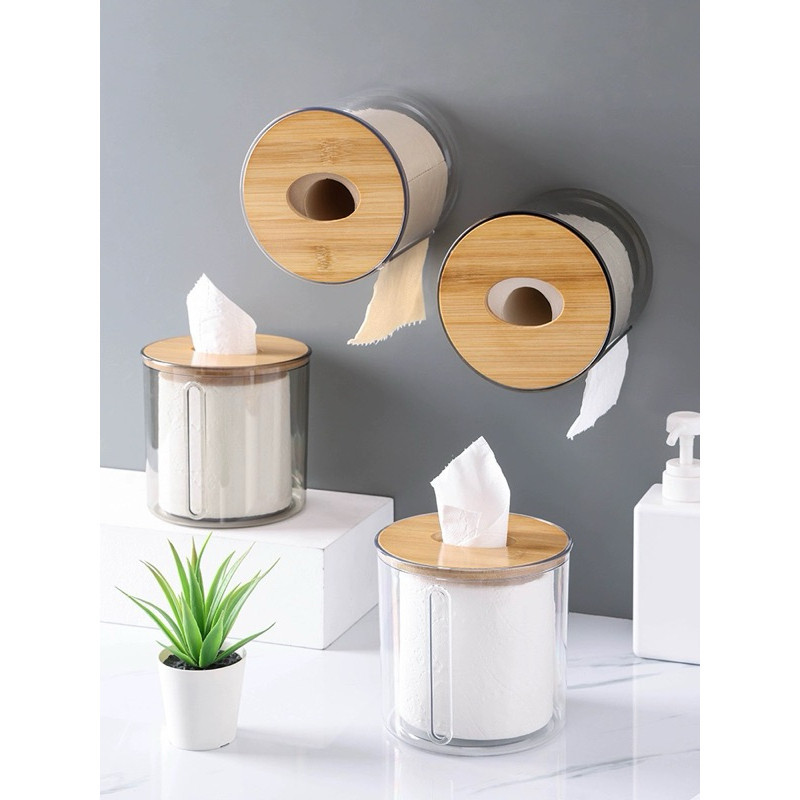 Porta Papel Higiênico Lenço Guardanapo Caixa 13x13cm Moderno Redondo Casa Decoração