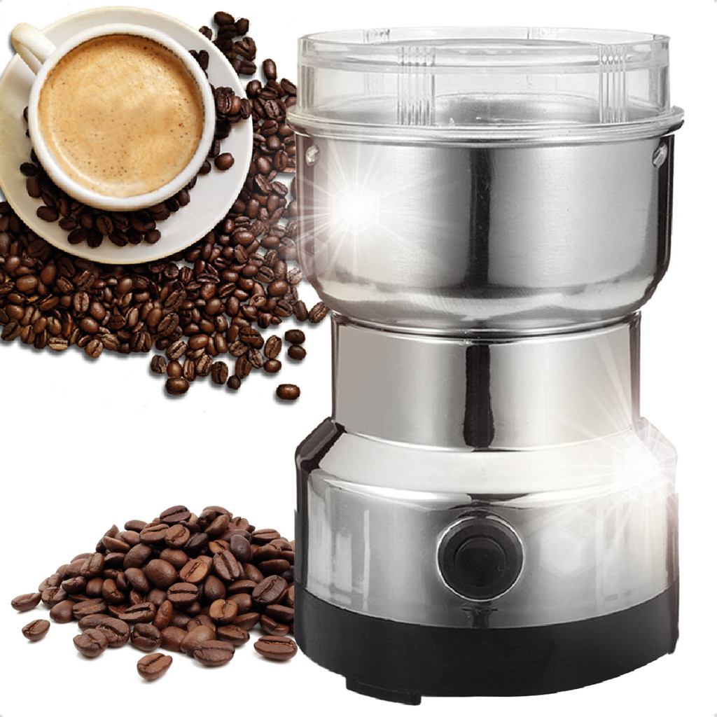 Moedor De Café Grãos Triturador Sementes Elétrico Automático Aço Inox Marca Ecomixshop