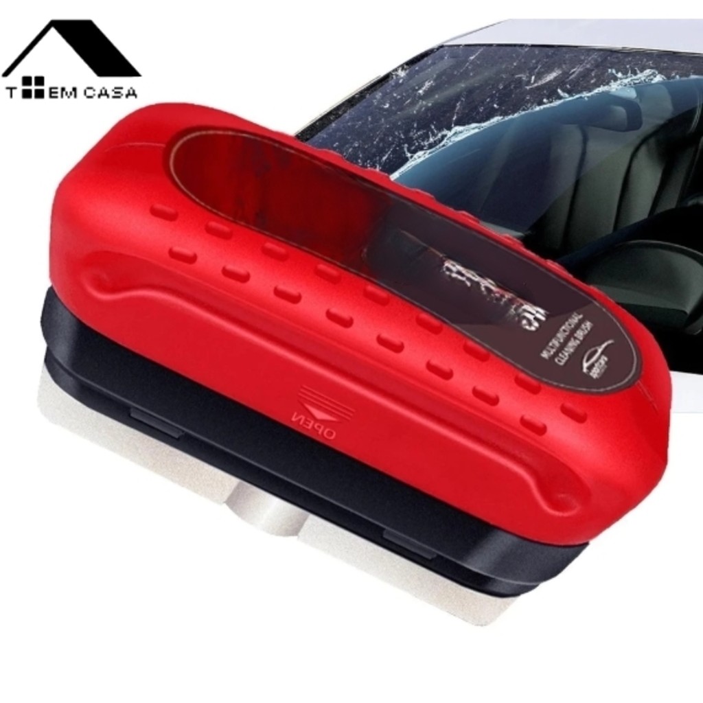 Removedor De Filme De Óleo De Vidro Do Carro Poderoso Limpador Esponja Escova De Limpeza Pára-Brisa em Oferta na Shopee