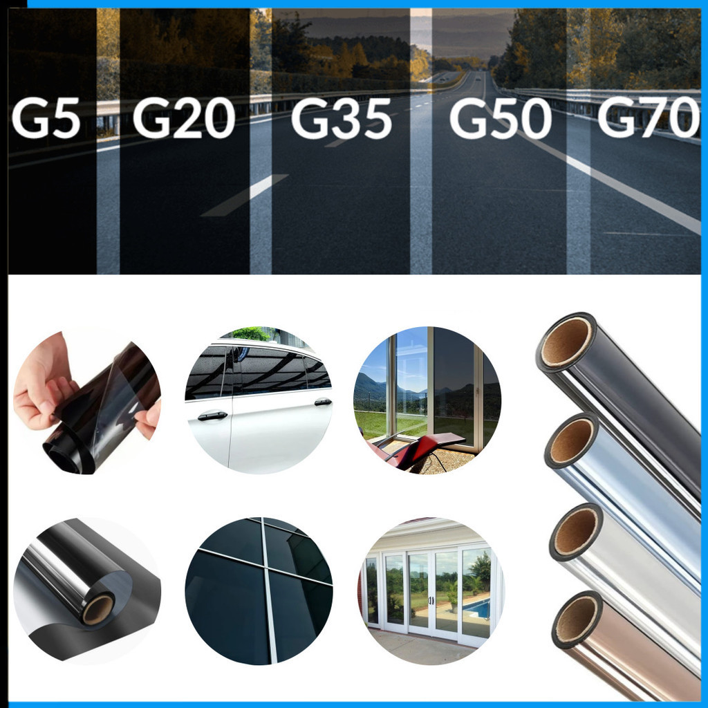 Película Insulfilm Largura 50cm X 1m 2m 3m G5/G20/G35% Para Vidros De Porta Janela Residencial Automotiva Com Espatula em Oferta na Shopee