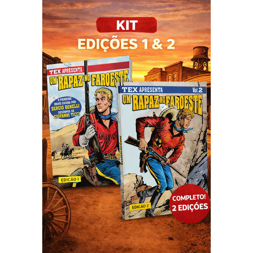 Tex apresenta: Um rapaz no faroeste kit com Vol. 1 e 2