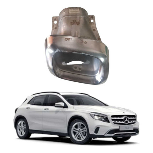 Ponteira Escapamento Direito Mercedes Gla200 2015 A 2018 Prateado