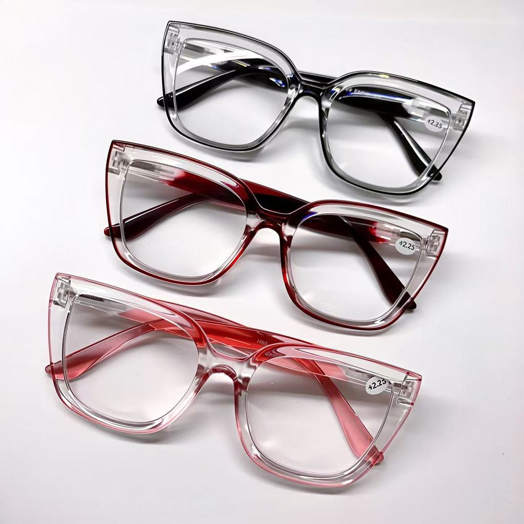 Óculos de Leitura com grau pra Perto Feminino New Collection Armações grande transparentes em Oferta na Shopee