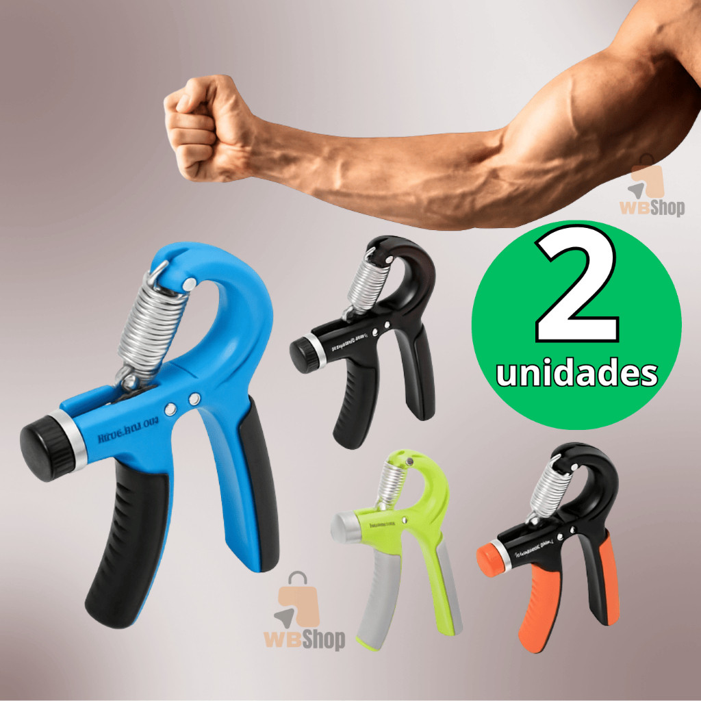 2 Hand Grip Exercício Para Mãos Flexor de Punho Ajustável 60kg Aparelho Treinar Antebraço