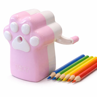 Apontador rosa pata de gatinho divertido papelaria fofa em Oferta na Shopee