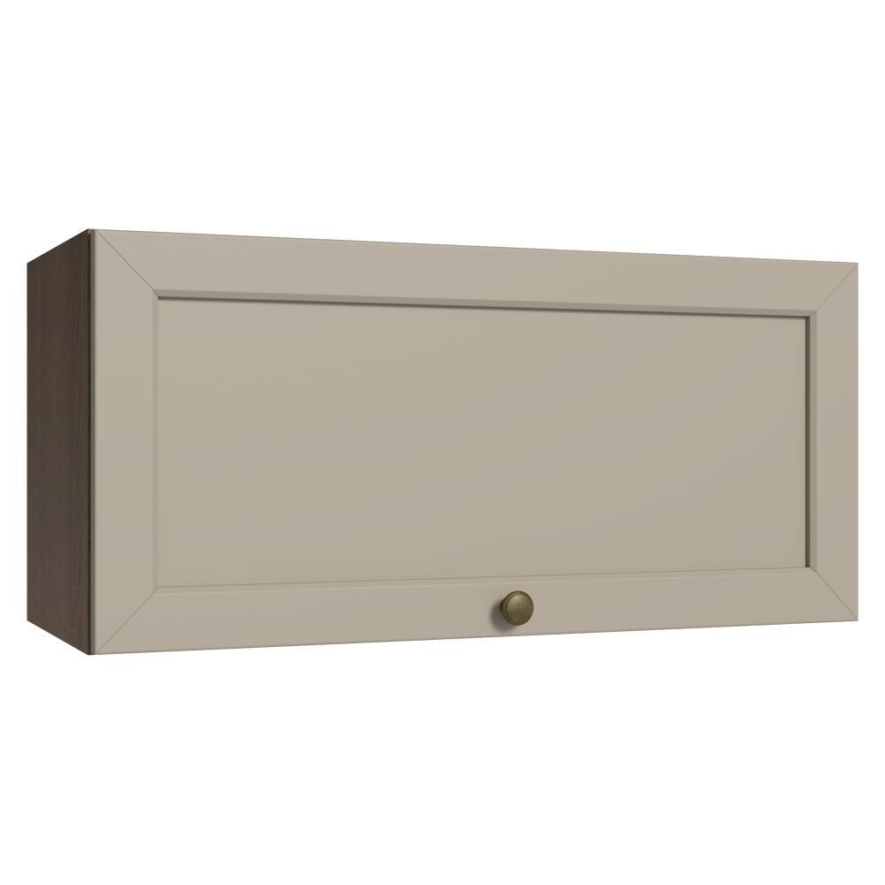 Armário Aéreo 70 cm 1 Porta Basculante Rustic/Crema Vik Madesa