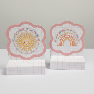 20 Porta Bis Duplo Minha Primeira Volta ao Sol Rosa - Lembrancinha de festa infantil - PEGUE E MONTE em Oferta na Shopee