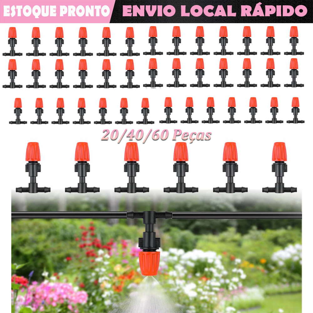 20/40/60 peças de 360° micro gotejamento ajustável irrigação por gotejamento emissores aspersores gotejadores