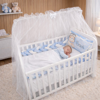 Mosquiteiro Para Berço Americano e Mini Berço Tule Tela Mosquiteira Cortinado Rede Protetora em Oferta na Shopee