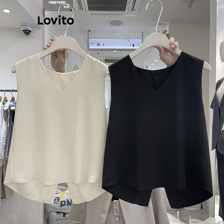 Lovito Regata Elegante Com Divisão Lisa Para Mulheres L83ED133 (Multicolorido) em Oferta na Shopee