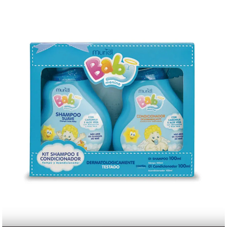 Kit Muriel Baby Sh +Cond 100 Ml Camomila e Aloe Vera Menino