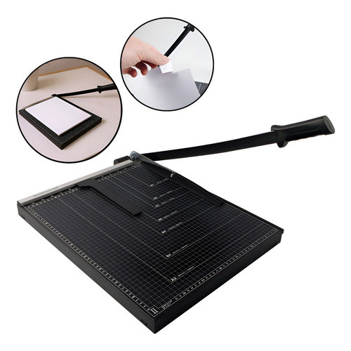 Guilhotina Facão Papel A3 A4 Manual 10 Folhas Com Guia Preta em Oferta na Shopee