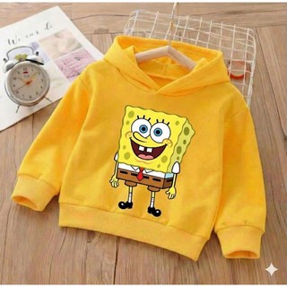 Blusa Moleton Bob Esponja - Casaco Infantil com capuz - Hoodies p/ menino e menina- Do P a 5 Anos
