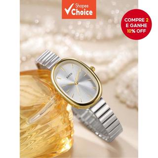 Relógio De Quartzo Inspirado Em Bambu Com Pulseira De Aço Inoxidável Conjunto De Acessórios Diários Para Mulheres em Oferta na Shopee