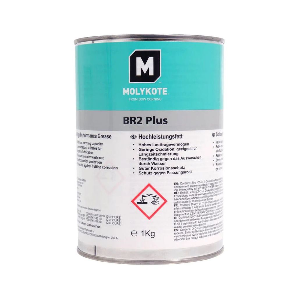 Molykote BR2 Plus Dupont 1Kg Lubrificante Industrial Proteção Contra Desgaste Atrito E Corrosão