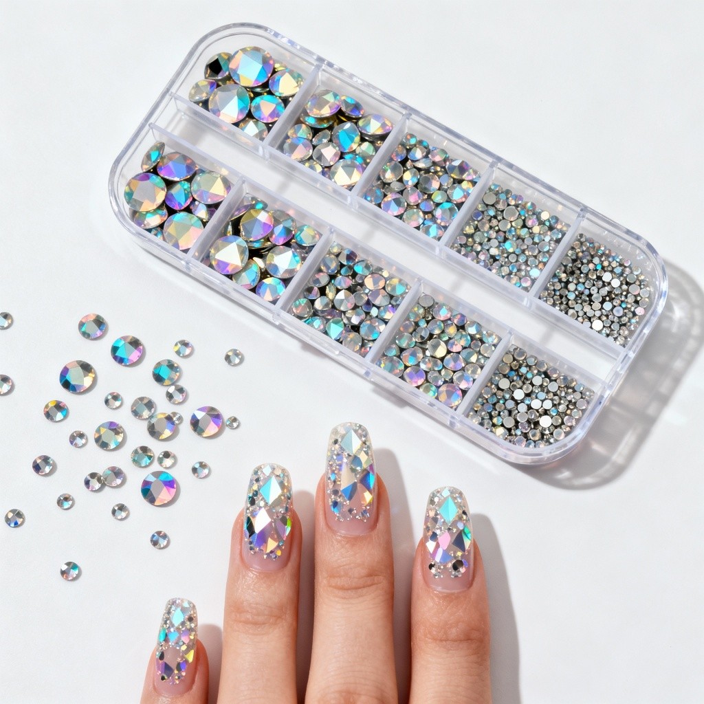 Pedrarias preciosas para decoração de unhas nail artes em pedrinhas FURTA COR. em Oferta na Shopee