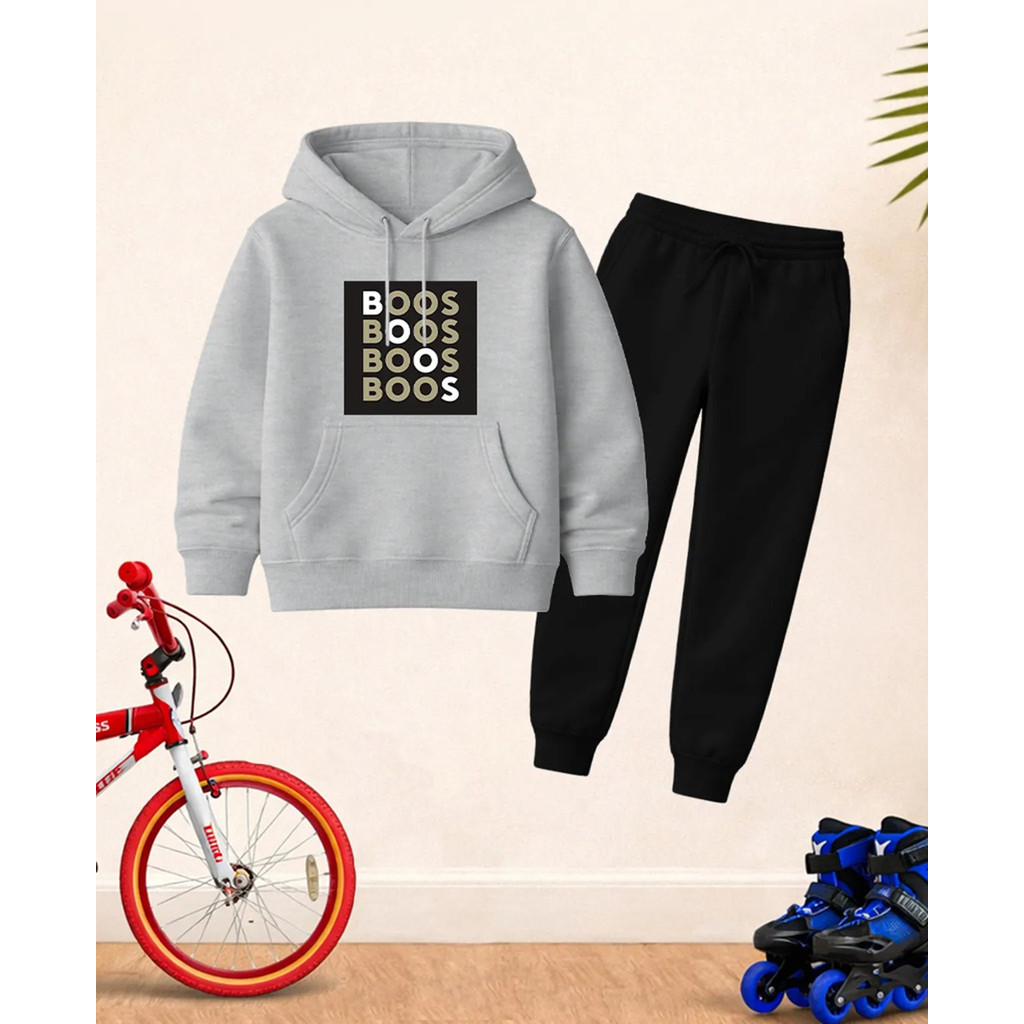 Conj Calça Inf E Blusa De Frio Moletom Canguru Capuz