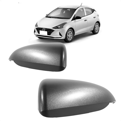 Capa Retrovisor Hb20 2020 2021 22 Sem Furo Pisca Texturizado