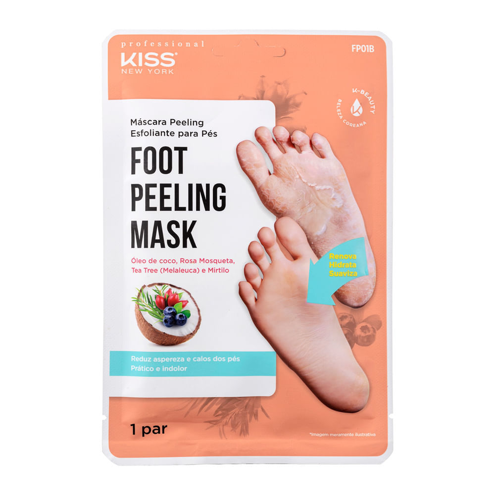 Máscara Peeling Esfoliante para Pés Kiss New York Foot Peeling Mask 1 Par em Oferta na Shopee