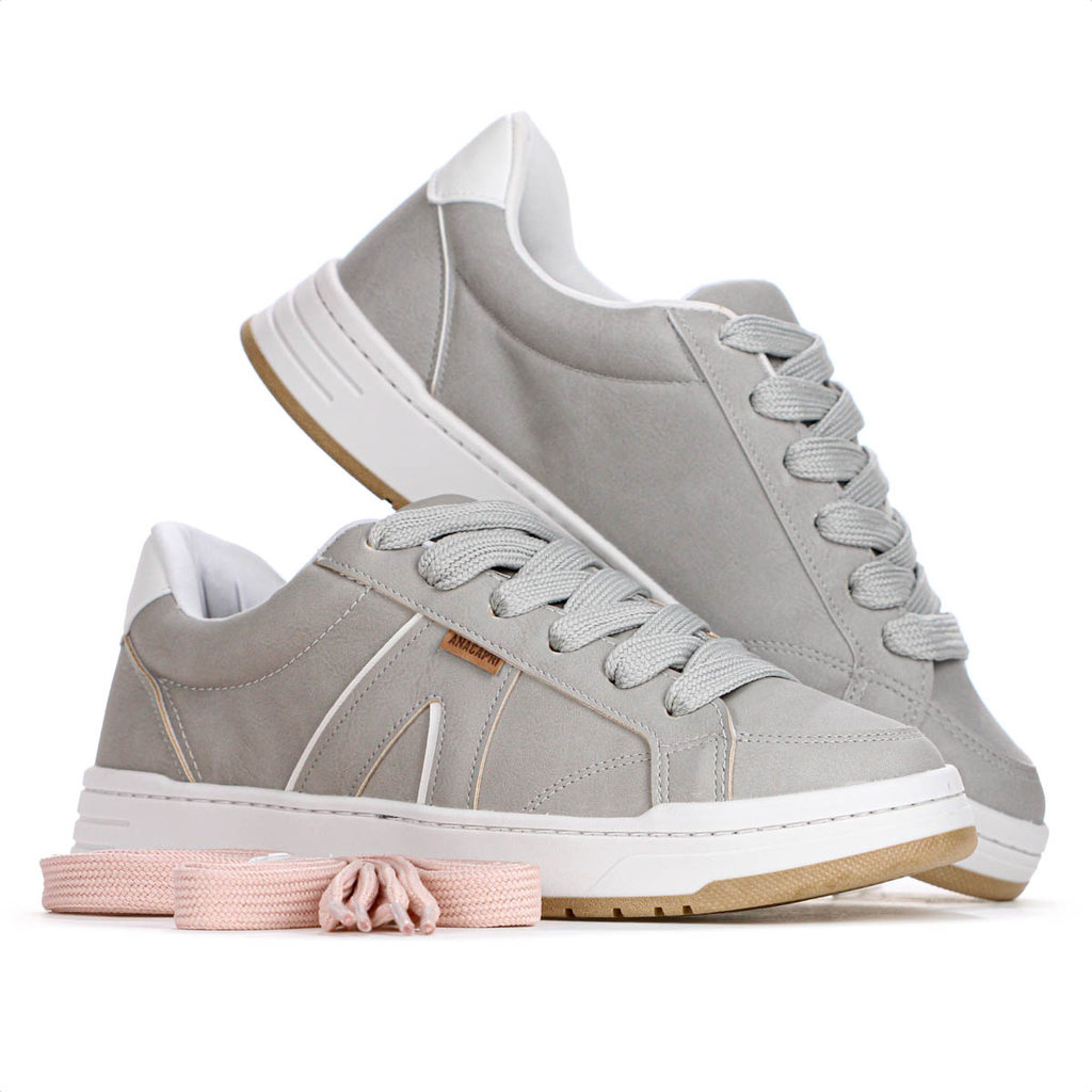 Tênis Anacapri A'26 Cinza - Feminino em Oferta na Shopee