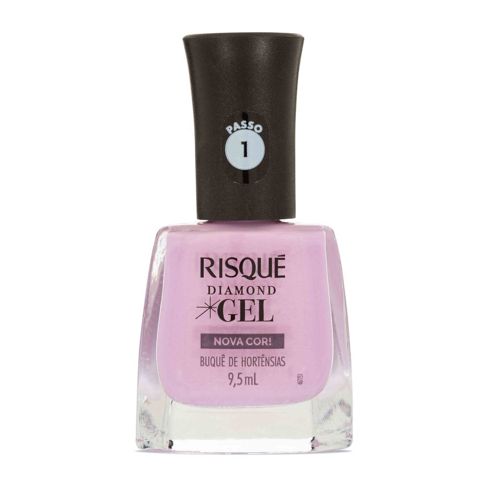 Esmalte Lilás Risqué Diamond Gel Buquê de Hotênsias Cremoso 9,5 ml em Oferta na Shopee