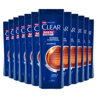 Kit Kit Shampoo Clear Men Anticaspa Queda Control 400ml 12 Unidades em Oferta na Shopee