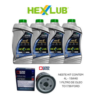 KIT TROCA DE OLEO 4L DE 15W40 + 1 FILTRO DE OLEO FORD TO1739 em Oferta na Shopee