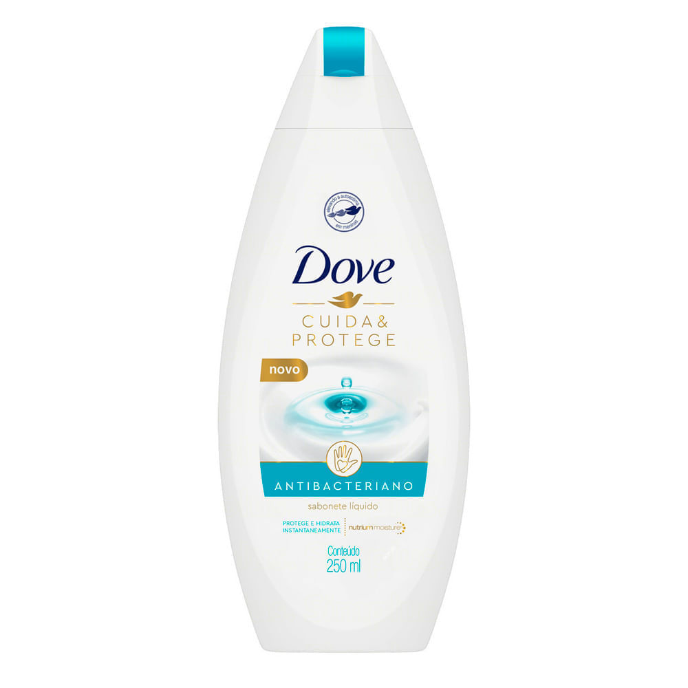 Sabonete Líquido Dove Cuida e Protege Antibacteriano 250ml em Oferta na Shopee