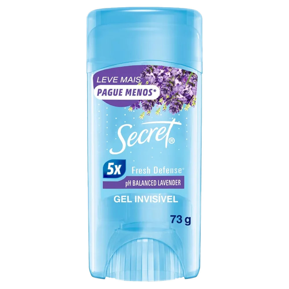 Desodorante Secret Clear Gel Lavanda Com pH Balanceado 73g em Oferta na Shopee