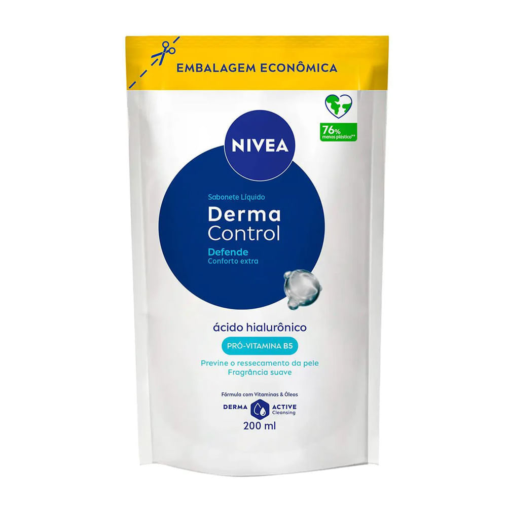 Sabonete Líquido Nivea Refil Derma Control 200ml em Oferta na Shopee