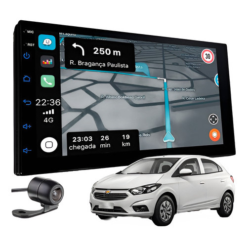 Central Multimidia Onix Joy 2018 Android Gps Wi-fi Camera Ré Preto