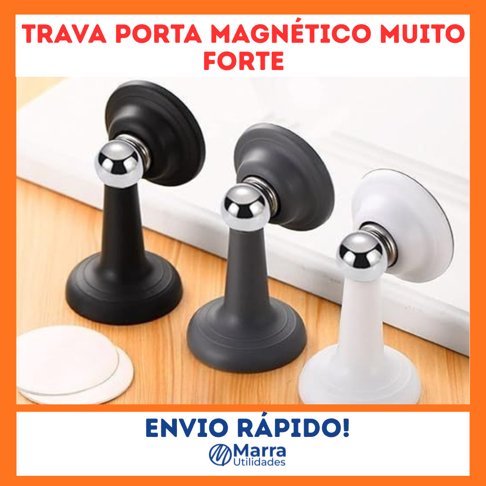 Prendedor Fixador Trava Porta inox Magnético Adesivo Inox Grande Batente imã em Oferta na Shopee