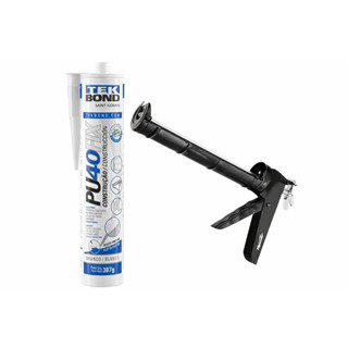 Kit PU 40 Branco 387g Tekbond + Pistola Aplicadora Selante Metálica em Oferta na Shopee