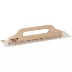 Desempenadeira Aço Dentada 12,0x48,0cm Cabo Total Madeira Fechado Vonder