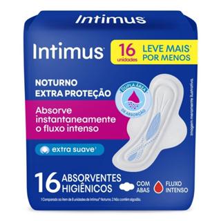Intimus Absorvente Noturno Suave Com Abas De 16 Unidades em Oferta na Shopee