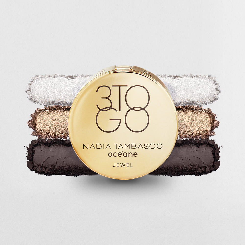 Trio de Sombras Nádia Tambasco By Océane - 3 To Go Palette Jewel 7,8g em Oferta na Shopee