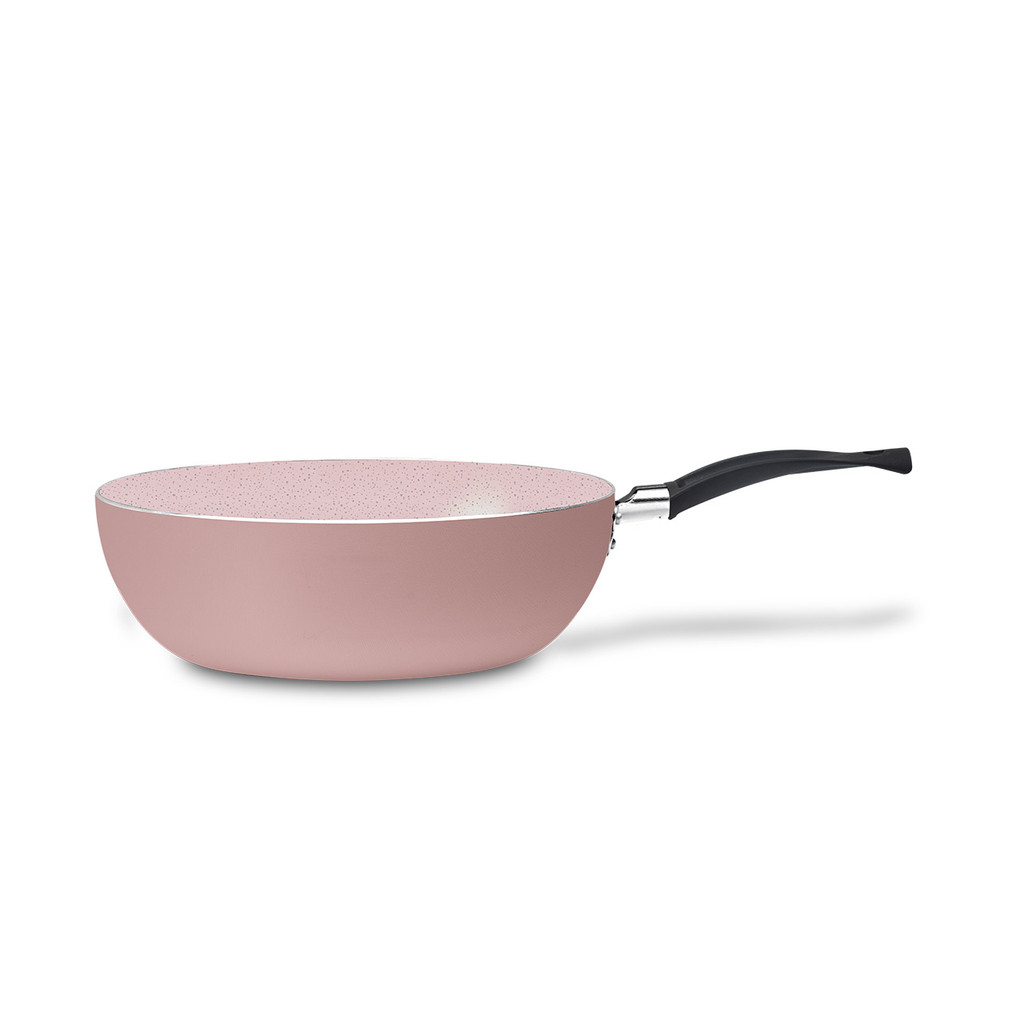 Wok Brinox Ceramic Life Rainbow Ø24cm 2,65 Litros Rosa