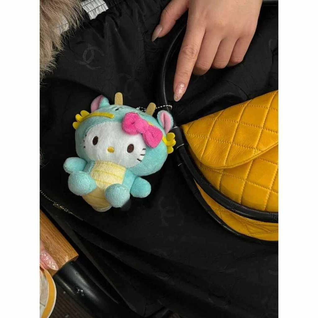 Ano do dragão limitado hellokitty pingente bonito saco kt gato saco de escola pequena jóias boneca ano novo ornamentos d