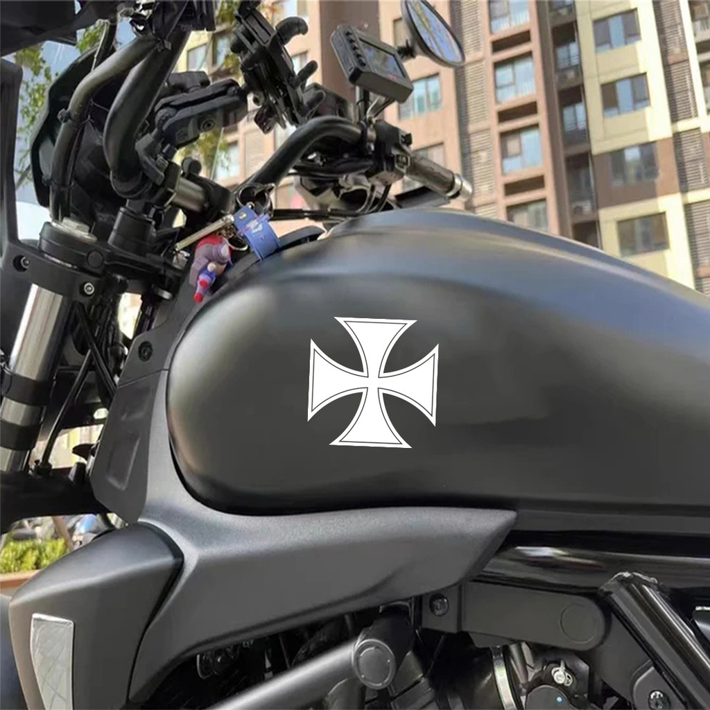 Cruz De Ferro Vintage Veteranos Motociclista Símbolo Motocicleta Emblema Decalque Adesivo Cafe Racer , Bobber , Chopper 