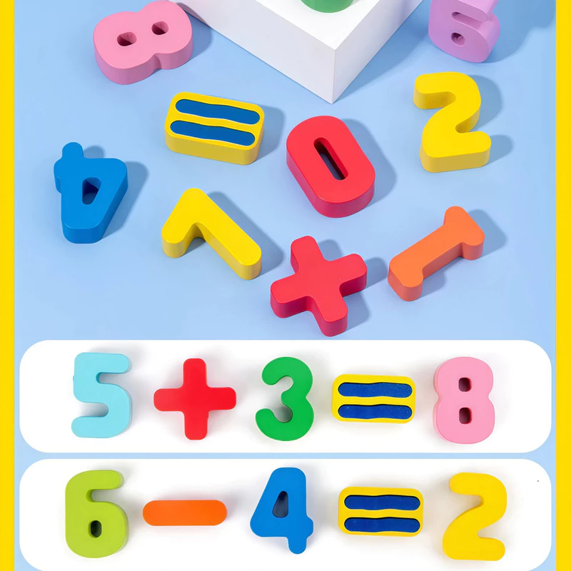 Brinquedo Magnético Montessori Quebra-Cabeça Alfanumérico de Madeira — foto 5
