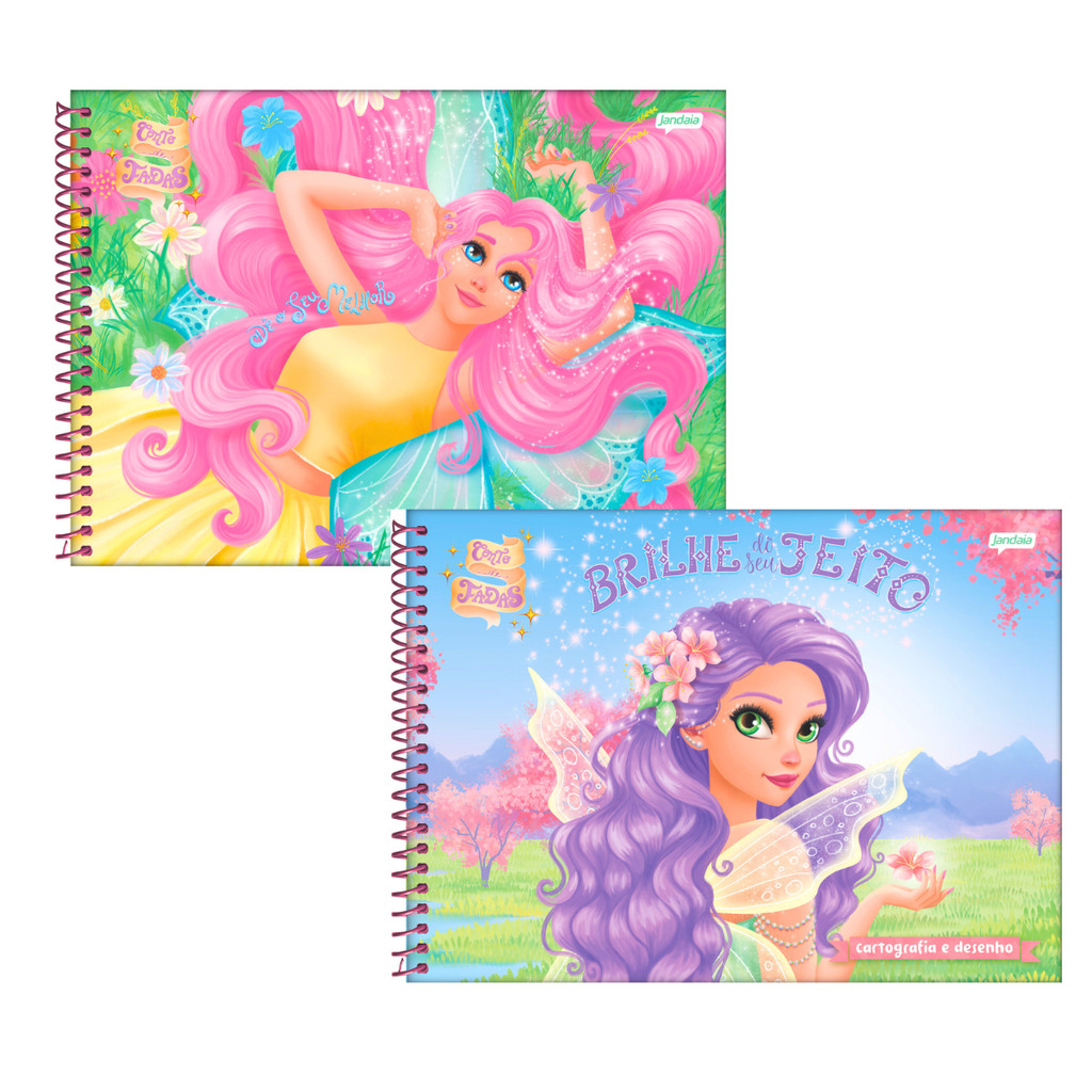 Caderno De Desenho Universitário Conto De Fada 80 Folhas - JANDAIA em Oferta na Shopee