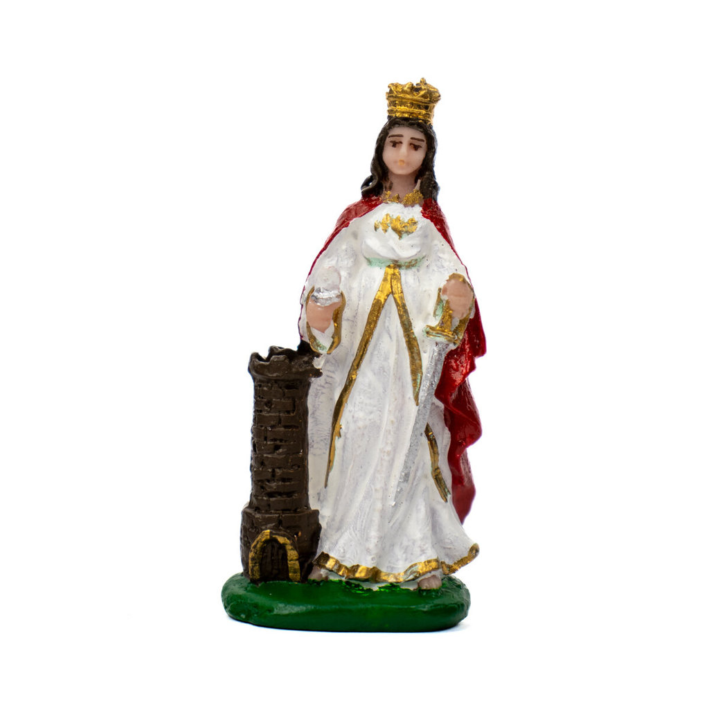 Escultura Santa Bárbara 7,50 cm em Resina em Oferta na Shopee
