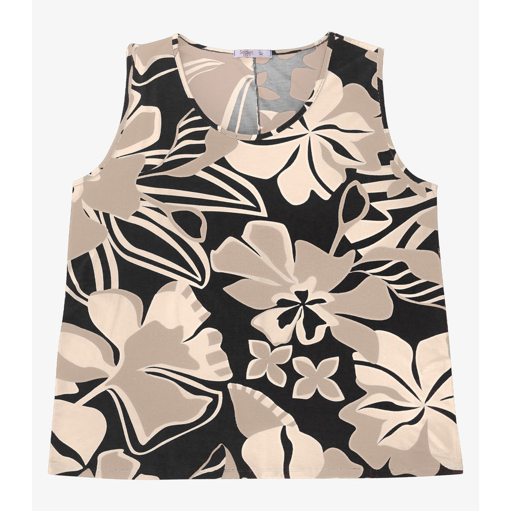 Regata Feminina Secret Glam em Viscotorcion Preto em Oferta na Shopee