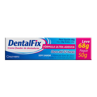 DentalFix Creme Fixador de Dentaduras Sem Sabor Leve 68g Pague 50g em Oferta na Shopee