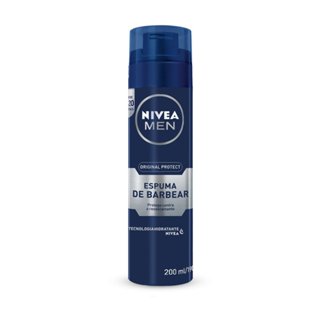 Espuma de Barbear Nivea Men Original Protect 200ml em Oferta na Shopee