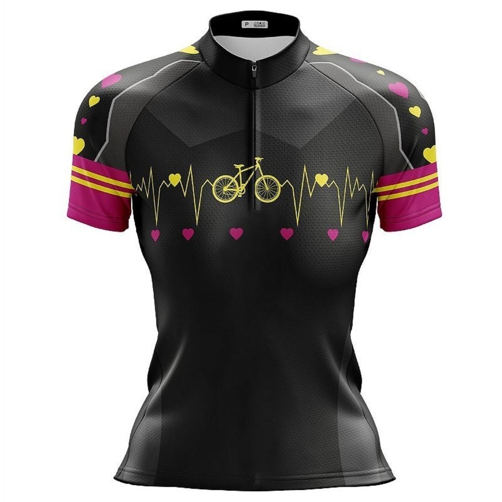 Camisa Ciclismo Feminina Dry Fit com Proteção UV Bike MTB Speed Bicicletinha