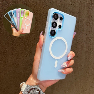 Para Samsung S26 S23 S24 S25 FE Plus S26 Ultra 5G Caso Magnético Doce Cor Fosco Capa Macia em Oferta na Shopee